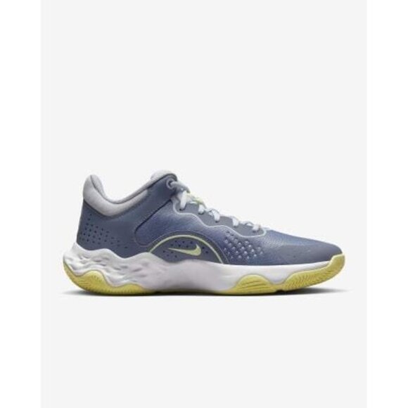 Nike Fly.By Mid 3 Mens Basketball Shoes Blue Gray Yellow DD9311-401 NEW Multi Sz - Picture 2 of 9